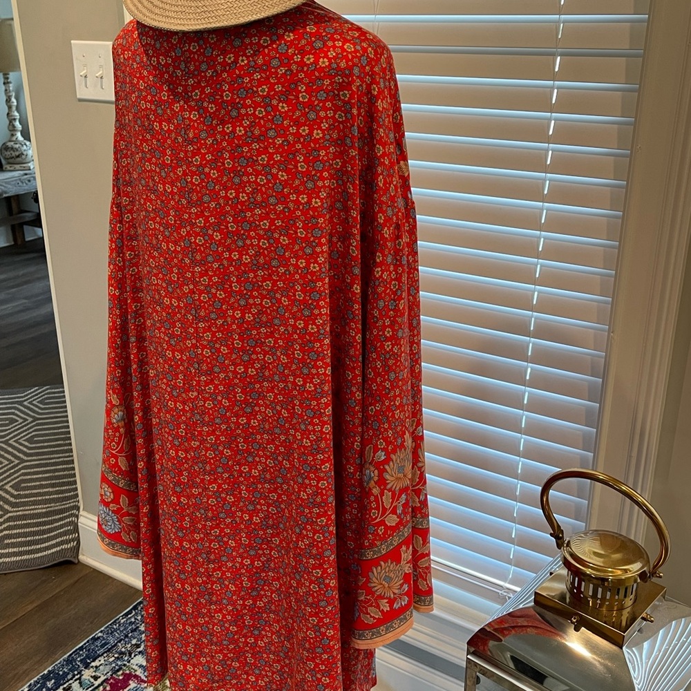 Red Multicolored Kimono Red Aztec Bohemian style kimono. Kimono only - Picture 11 of 15